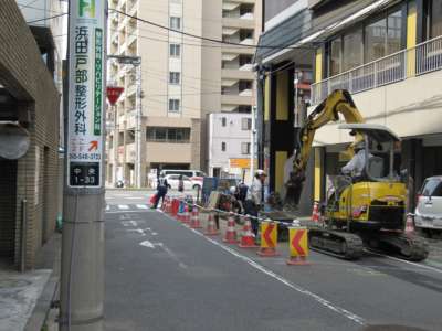ガス導管取替工事に伴う交通誘導業務